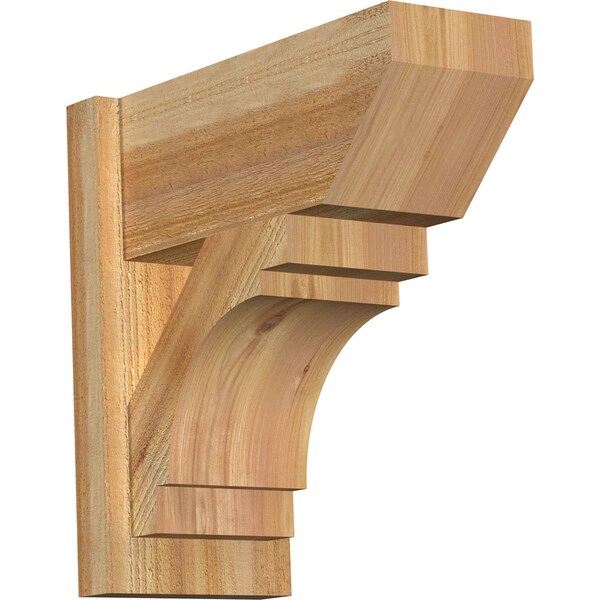 Ekena Millwork Merced Slat Rough Sawn Outlooker, Western Red Cedar, 8"W x 18"D x 18"H OUT08X18X18MRC06RWR - main